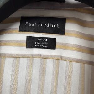 Paul Fredrick Gray and Tan Striped Shirt